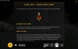 Space Fart Jump – Game rules