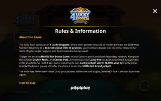 4 Lucky Nuggets – Game rules