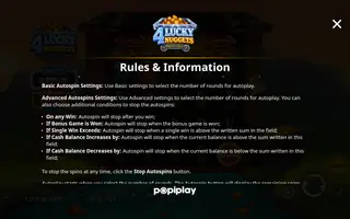4 Lucky Nuggets – Game rules