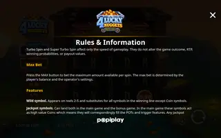 4 Lucky Nuggets – Game rules