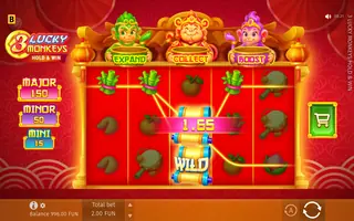 3 Lucky Monkeys – Winning spin