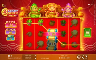 3 Lucky Monkeys – Winning spin