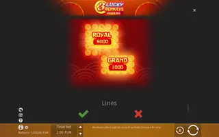 3 Lucky Monkeys – Paytable