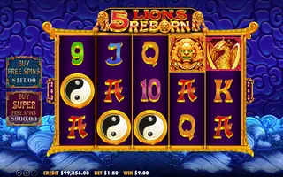 5 Lions Reborn – Feature in play