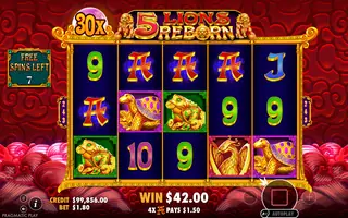 5 Lions Reborn – Free spins