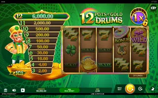 12 Pots of Gold Drums – Winning spin