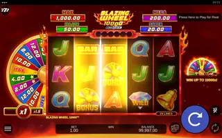 Blazing Wheel 10000 – Feature in play