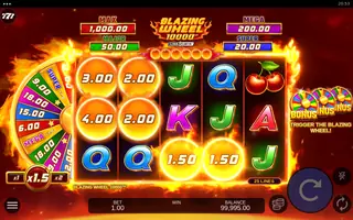 Blazing Wheel 10000 – Feature in play