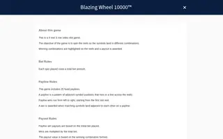 Blazing Wheel 10000 – Game rules