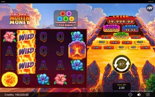 Area Surge Molten Money – Feature in play