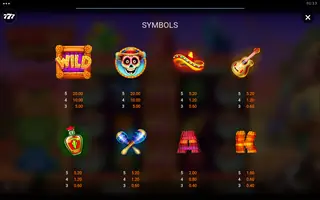 Pinata Explosivo – Paytable