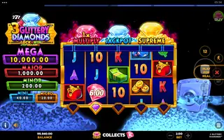 3 Glittery Diamonds – Feature in play
