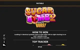 Sugar Bomb 2 MultiBoost – Paytable