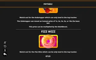 Sugar Bomb 2 MultiBoost – Paytable