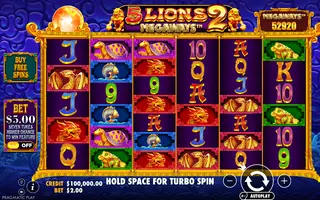 5 Lions Megaways 2 – Base game