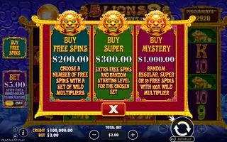5 Lions Megaways 2 – Bonus buy