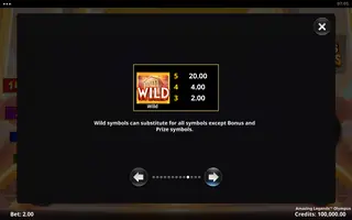 Amazing Legends Olympus – Paytable