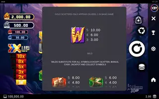 Wolf Prime X UP – Paytable