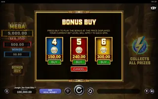 Jungle Jim Gold Blitz – Bonus buy