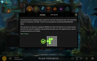Druid’s Fortune – Game rules