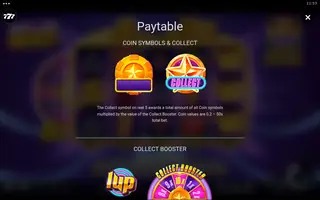 Stellar Gold – Paytable
