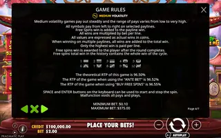 Greedy Fortune Pig – Game rules
