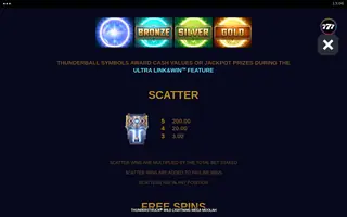 Thunderstruck Wild Lightning Mega Moolah – Paytable