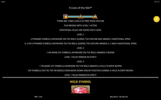 9 Lives of the Nile – Game rules