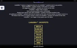 Flaming Joker Link&Win – Paytable