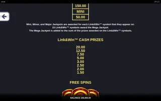 Flaming Joker Link&Win – Paytable