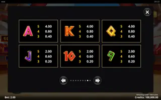 Amazing Link Hercules – Paytable