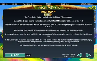 Irish Pots MultiMax – Game rules