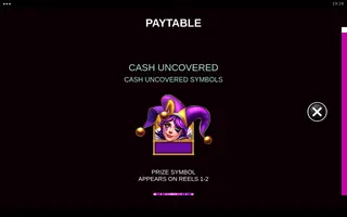 Joker Cash Uncovered – Paytable