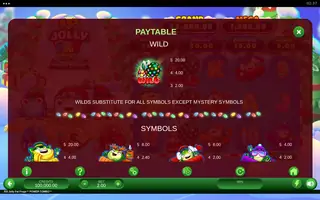 333 Jolly Fat Frogs POWER COMBO – Paytable