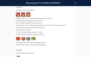 Blazing Bison : Gold Blitz Extreme – Game rules