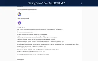 Blazing Bison : Gold Blitz Extreme – Game rules