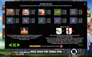 Might of Freya Megaways – Paytable