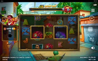 Unusual Suspects Cartel Cash – Feature in play