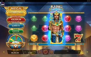 King of Alexandria Mega Moolah – Feature in play