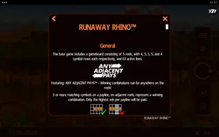 Runaway Rhino – Game rules
