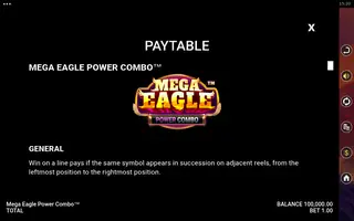 Mega Eagle Power Combo – Game rules
