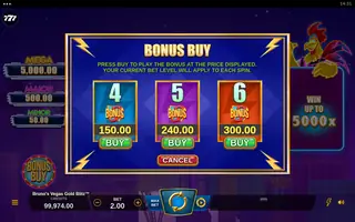 Bruno’s Vegas Gold Blitz – Bonus buy