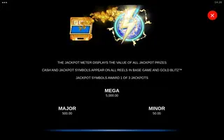Bruno’s Vegas Gold Blitz – Paytable