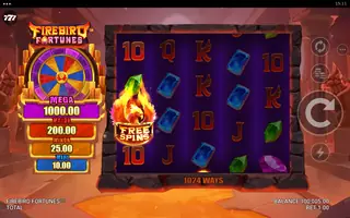 Firebird Fortunes – Feature in play