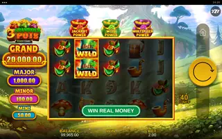 3 Shamrock Pots: POWER COMBO – Winning spin