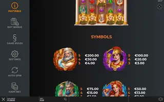 Aphrodite Goes Wild RushingWilds – Paytable