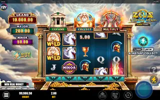 Zeus Lightning Riches Power Combo – Feature in play