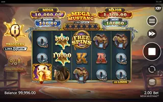 Mega Mustang – Feature in play