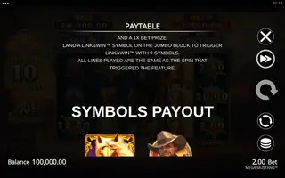 Mega Mustang – Paytable