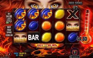 Hot to Burn – 7 Deadly Free Spins – Feature in play